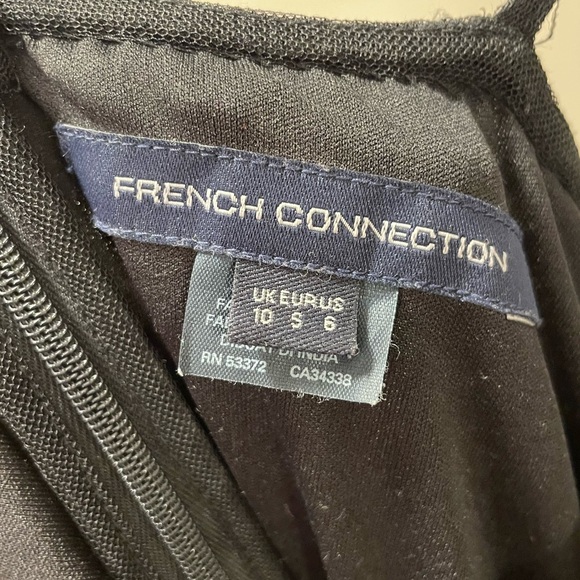 French Connection Black Sequin Mini Dress Women’s Size 6 - Picture 3 of 4